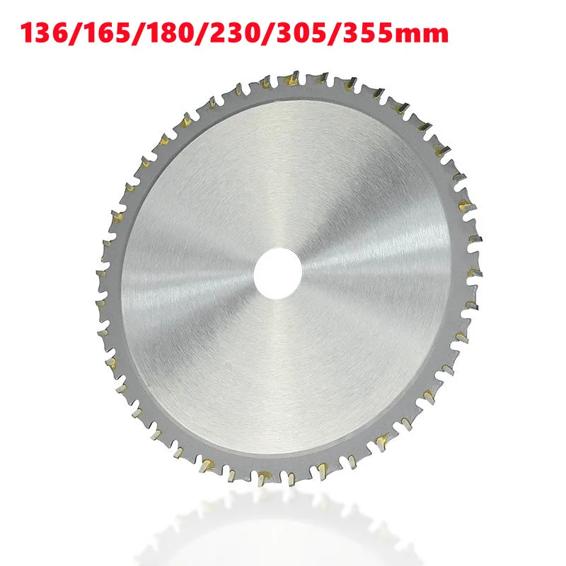

1pc Metal cutting blade disc 136/165/180/230/305/355mm carbide circular saw blade 30T-80T for steel circular metal cutting blade