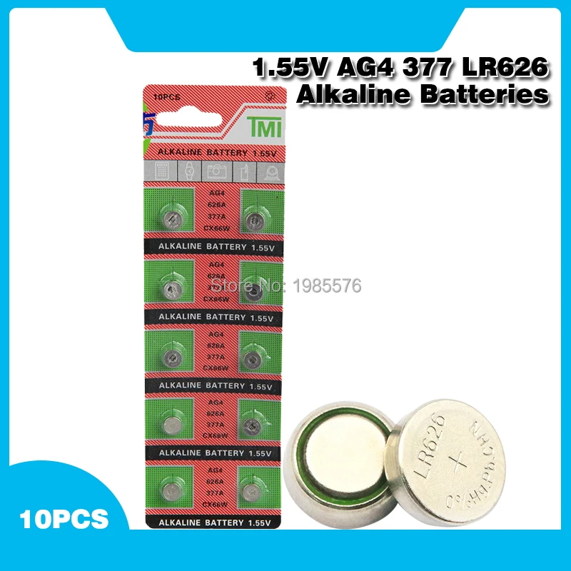 Аккумулятор AG4 GA4 SR626 376 377 565 D377 LR626 LR66 SR66 батарея монетного типа для часов, 10 шт., подходит для часы с калькулятором