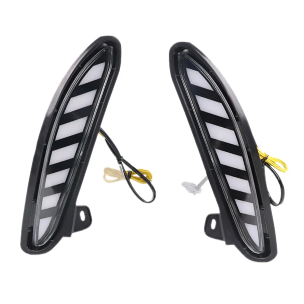 

Светодиодные дневные ходовые огни DRL для Venza 2021 + 12 В, дневсветильник огни s, желтый сигнал поворота, автомобильная фара, противотуманная фара