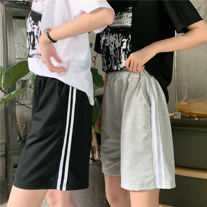 

summer women's clothing shorts ulzzang Loose straight Casual Harajuku shorts Student sports Simplicity mujer wild biker shorts