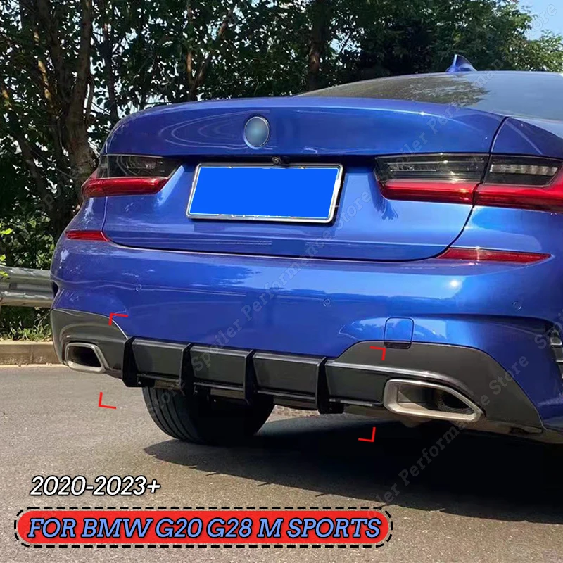 

Gloss Black Rear Bumper Diffuser Lip Splitter For BMW 3 Series G20 G28 M Sports 2020-2023+ ABS Body Kit Tuning Car Accessories