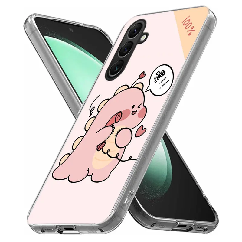 Cartoon Dinosaur Phone Case Samsung A02S A03S A13 A23 A33 A52S A12 A22 A32 Galaxy A51 A71 A41 A21 A31 A53 A73 A11 A01 A42 A72 Co