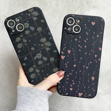 Simple Flowers And Plants Phone Case For Funda iPhone 11 12 13 Pro Max Mini X XR XS SE 2020 6 7 8 Plus Coque Carcasa Celular