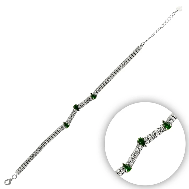 

Silver 925 Sterling Zircon Cubic Zirconia Bracelet