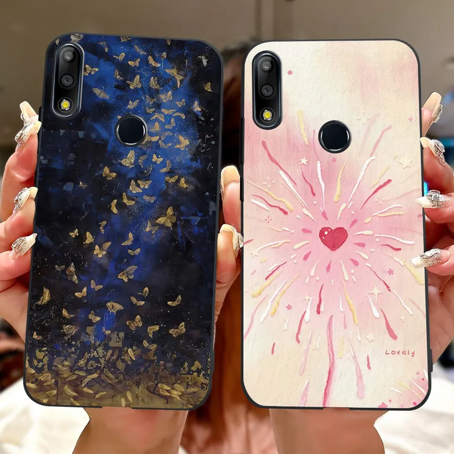 Фото Для Asus ZenFone Max Pro M2 ZB631KL Чехол Роскошный окрашенный чехол из ТПУ Чехол для телефона Asus Max M2 ZB633KL X01AD X01BD Задняя крышка Capa №5