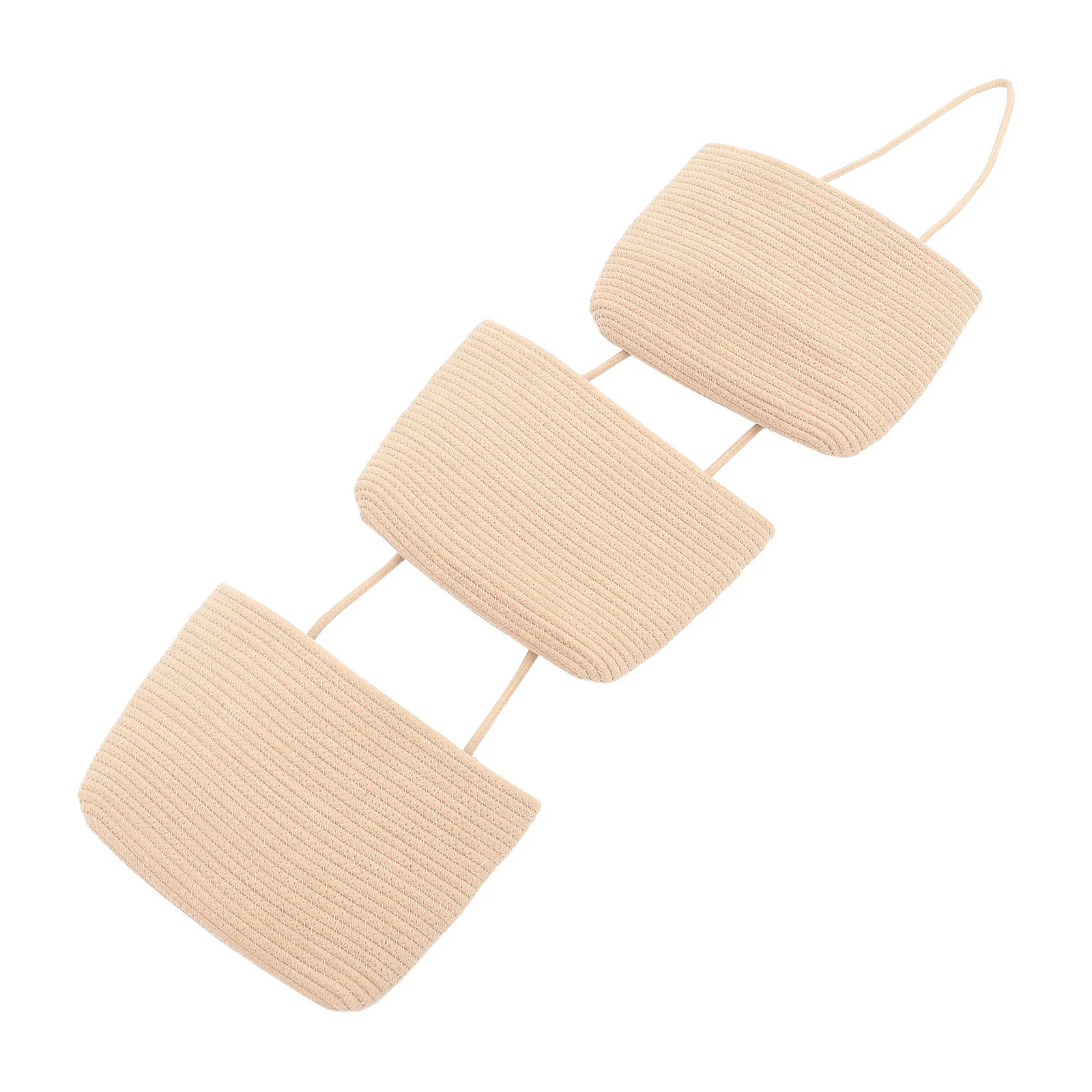 

Трехслойная подвесная корзина для хранения из хлопкового шнура