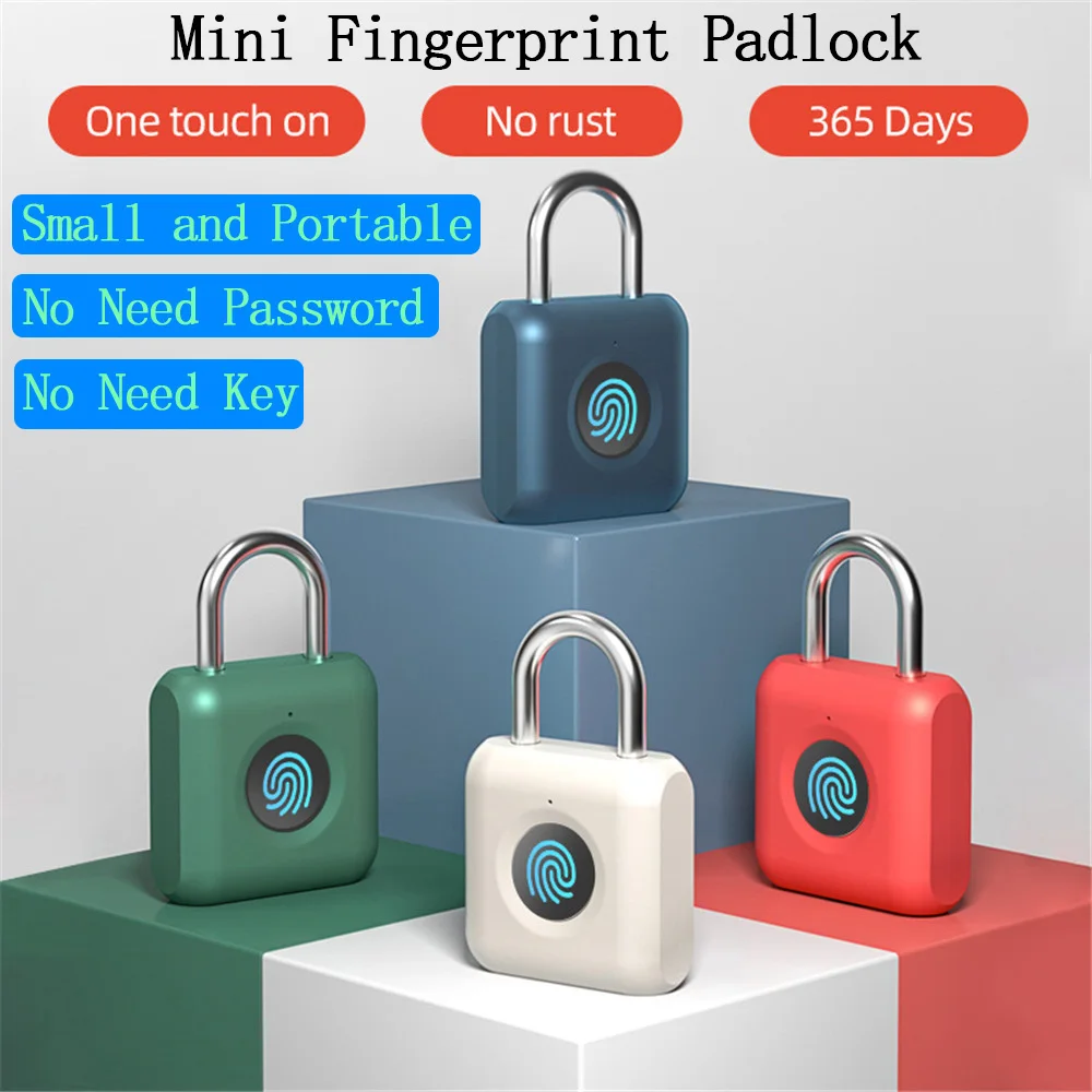 

Portable Keyless Passwordless Smart Fingerprint Lock Waterproof Fingerprint Lock Recharge USB Fingerprint Lock For Luggage Case