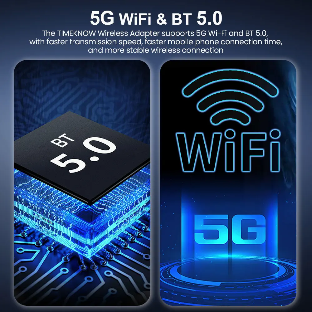 Бренд TIMEKNOW Беспроводной адаптер CarPlay Android Auto 2 в 1 Smart Dongle 5G WIFI для iPhone Телефон Volvo Benz