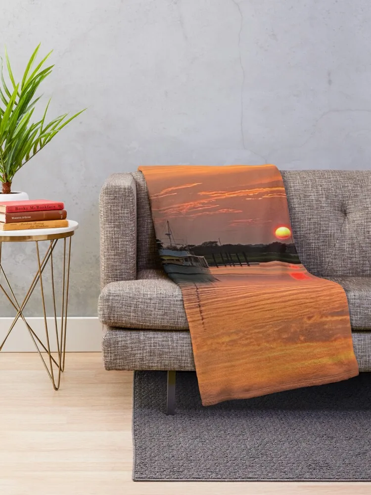 Фланелевое одеяло с закатом в Южной Каролине