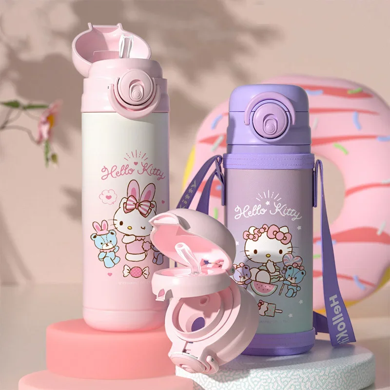 Детский термос бутылка для воды мультяшный аниме Kuromi Cinnamoroll 316 вакуумные фляжки