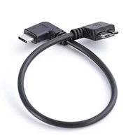 angle 90 degree usb3 1 type c to usb 3 0 micro b cable 5gbps data connector adapter for hard drive cell phone pc otg c type free