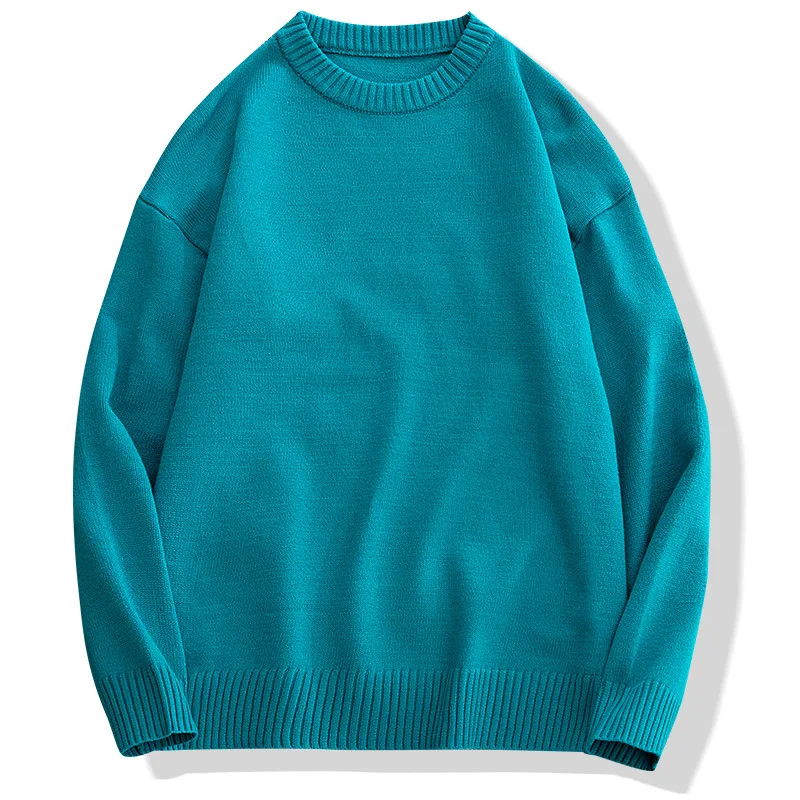 

Solid color sweater male casual trend loose handsome knitwear sweaters 5553