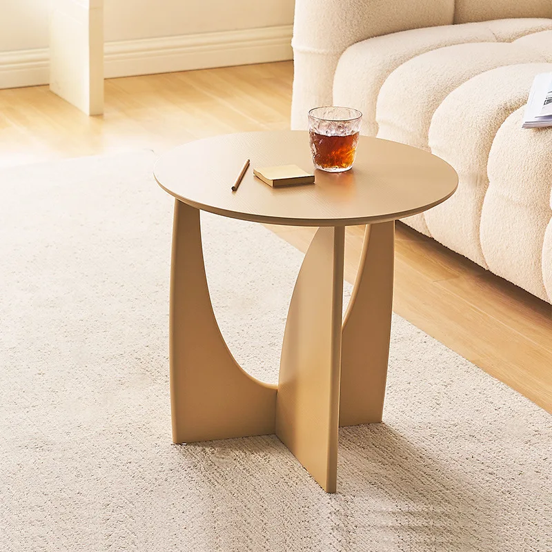 

Новый модный белый восковой чайный столик Aoliviya Sh в скандинавском стиле, Круглый боковой столик из массива дерева для гостиной, спальни, маленький боковой столик для чая