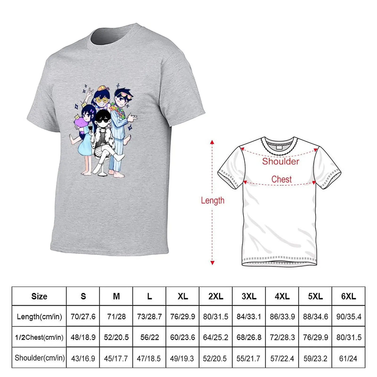 Футболка omori charcter футболка Omori basill с наклейками футболки на заказ funnys для мужчин