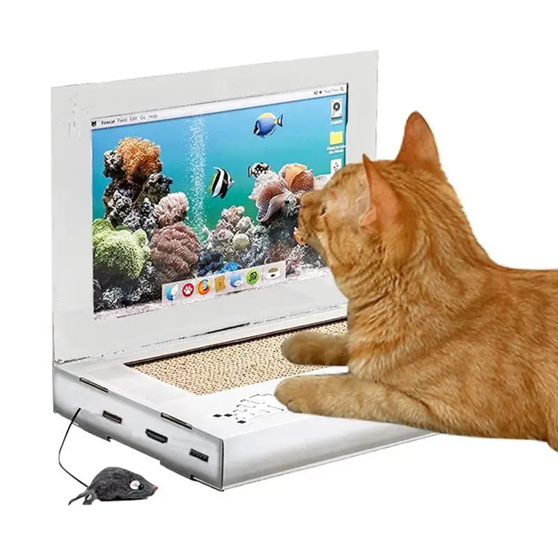 

Cardboard Cat Scratcher Laptop Cats Scratch Board Durable Board Pads Prevents Furniture Damage Meet Kitten Scratching Needs