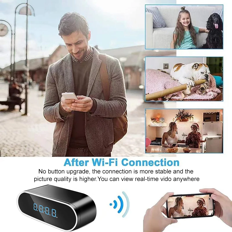 Мини-камера с часами, Wi-Fi, HD-управлением (art.: 3920bfa2e13b7) - 3920bfa2e13b7