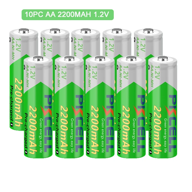 

4/8/10/20PC PKCELL 2200mah AA Battery AAA rechargeable batteries 1.2v NIMH low self discharging battery for flashlight toys
