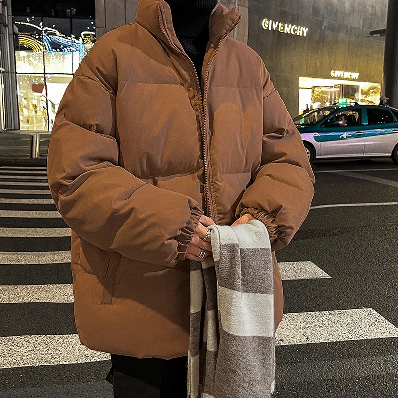 

Privathinker Solid Color Large Size Men's Warm Thicken Jackets Fashion Brand Stand Collar Male Parkas Winter New Unisex Clothing