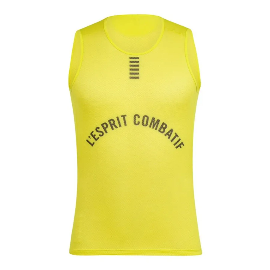 

Lightweight fitting Sports First Layer Men Undershirt yellow Quick Dry Breathable Cycling Base Layer Mesh Underwear Cycle vest