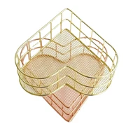 simple wind heart shaped storage basket nordic iron storage basket desktop decoration organizer