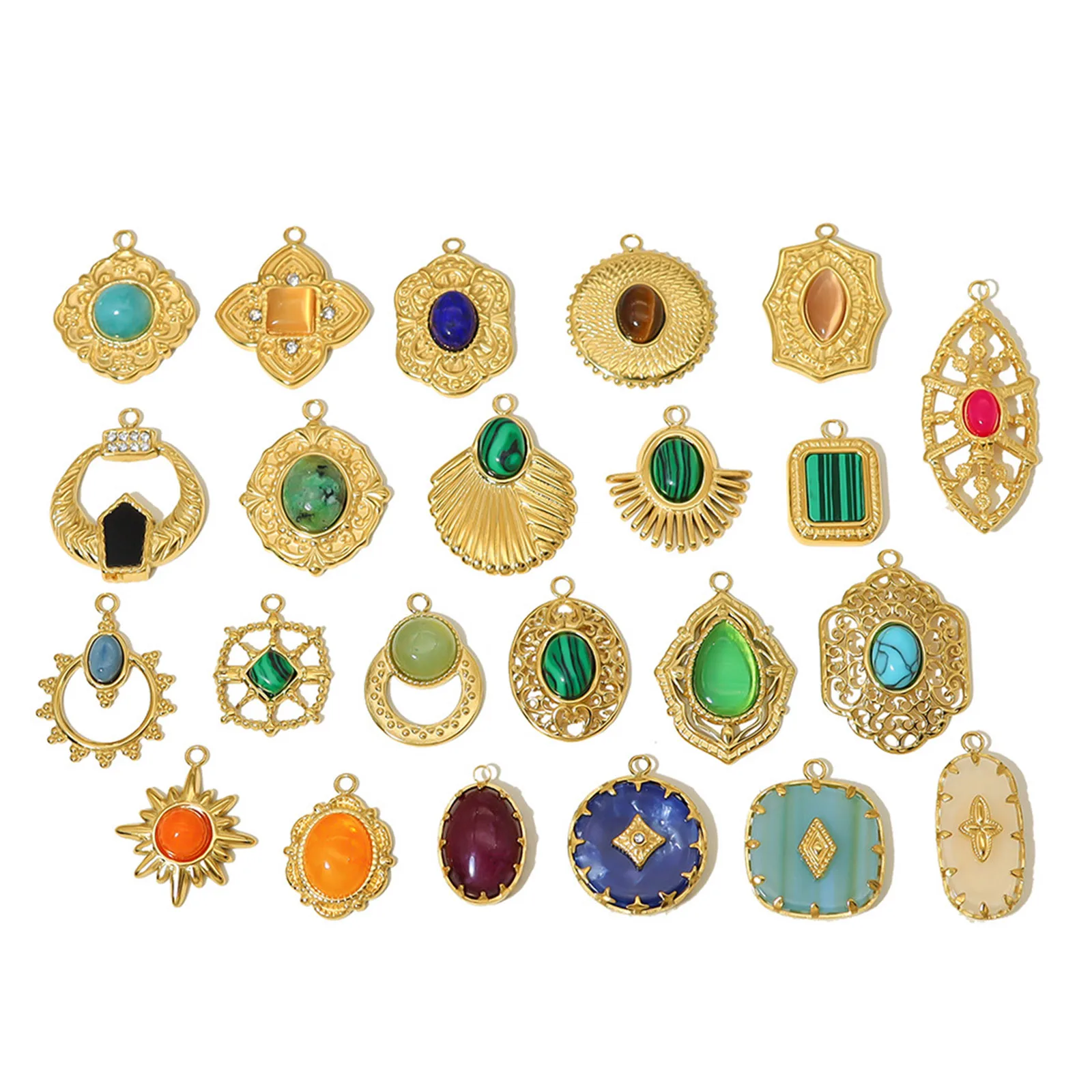 Очаровательные Подвески в богемном стиле из натурального камня бохо Овальные