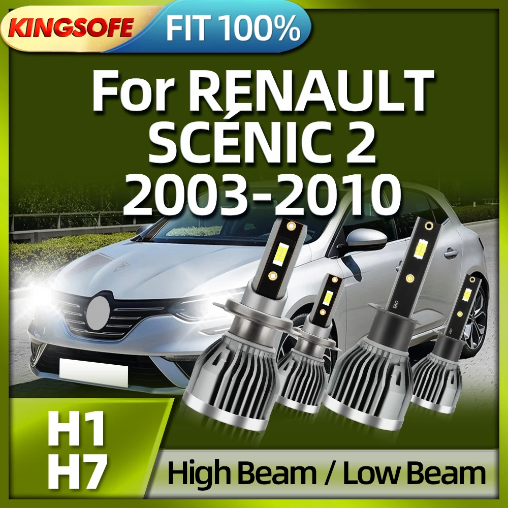 

Roadsun H1 H7 LED Car Headlight 26000LM Headlamp 6000k For RENAULT SCENIC 2 2003 2004 2005 2006 2007 2008 2009 2010