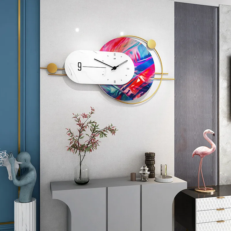 

Wall Clock Light Luxury Simple Decoration Clock Living Room Home Fashion Personalized Creative Clock Net Red Art Wall Clock