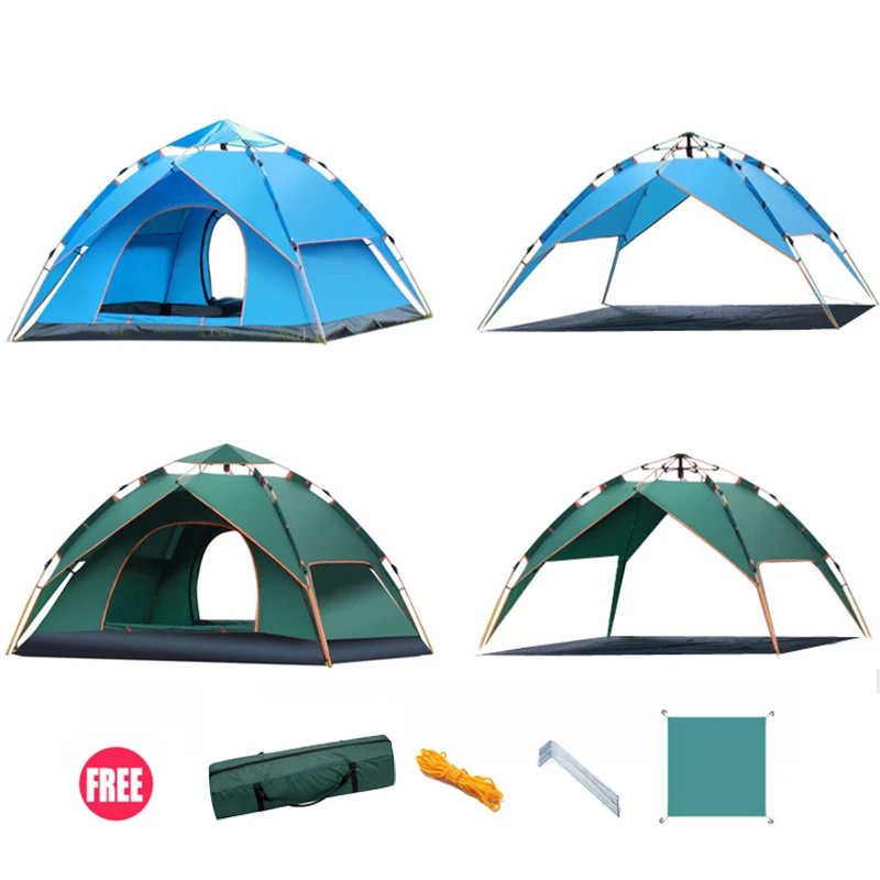 

Portable Family Camping 2 layers Tent Single Layer Use Suit For 3-6 People Easy Instant Setup For Sun Shelter,Travelling,Hiking