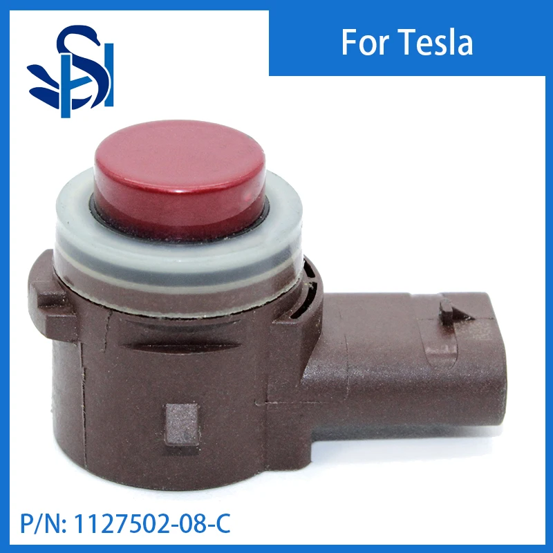 

112750208-C PDC датчик парковки бампер ультразвуковой радар красного цвета для Tesla 3 S X Y