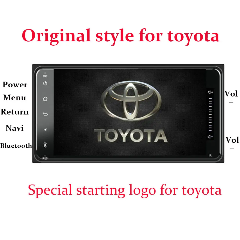 Универсальный Автомобильный мультимедийный плеер стерео для Toyota VIOS CROWN CAMRY HIACE