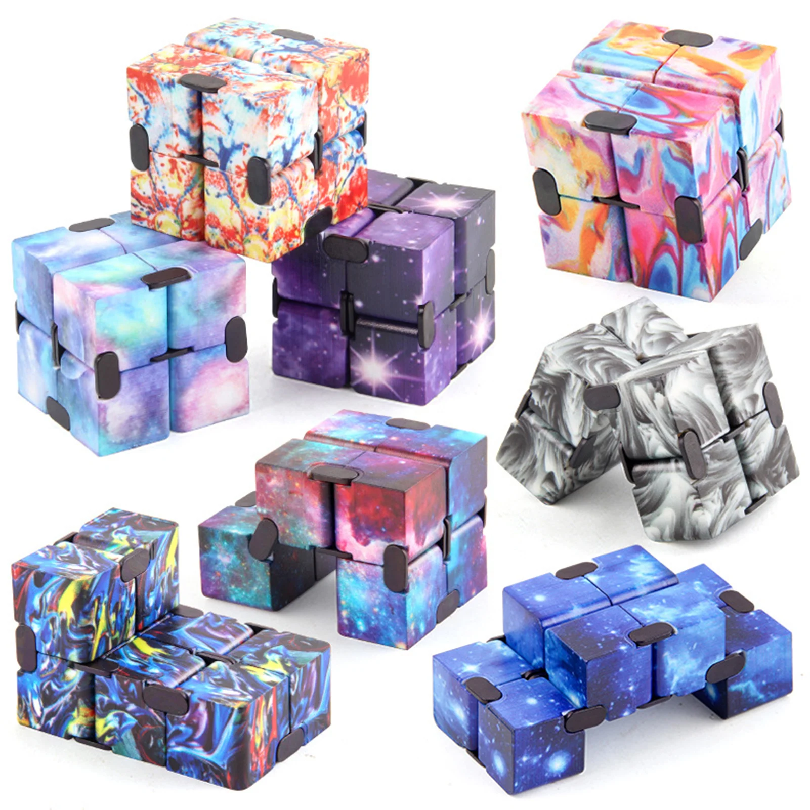 

Children Adult Decompression Toy Infinity Magic Cube Square Puzzle Toys Relieve Stress Funny Hand Game Four Corner Maze Toys