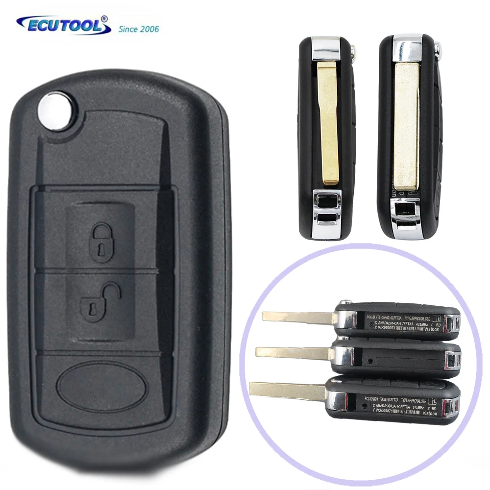 

Flip Remote Shell Case Folding Blade Key Cover For Land Rover Range Rover Sport LR3 Discovery 2005-2009 HU92 HU101 Uncut