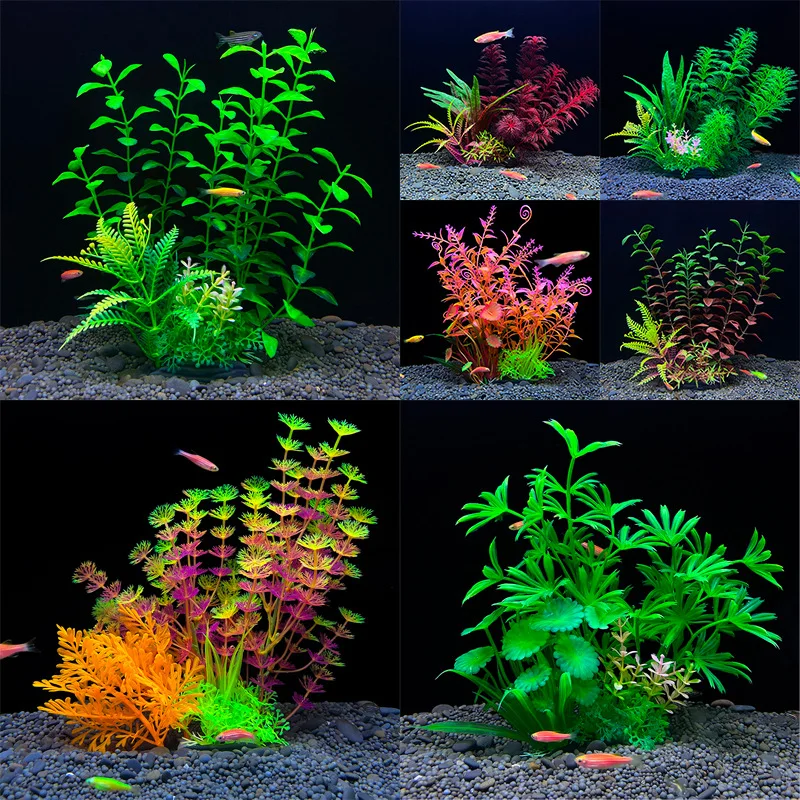 

Artificial Aquarium Tank Plant Ornaments Aquarium Simulation Fish Accessories Landscaping Decoration Aquatic Plastic 2023