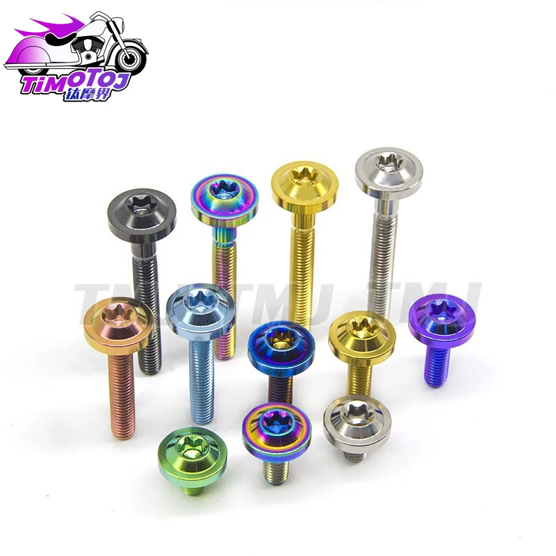 Титановые болты TMJ T30 головка Torx M6x10/15/20/25/30/35/40/45/50 титановые винты для модификации