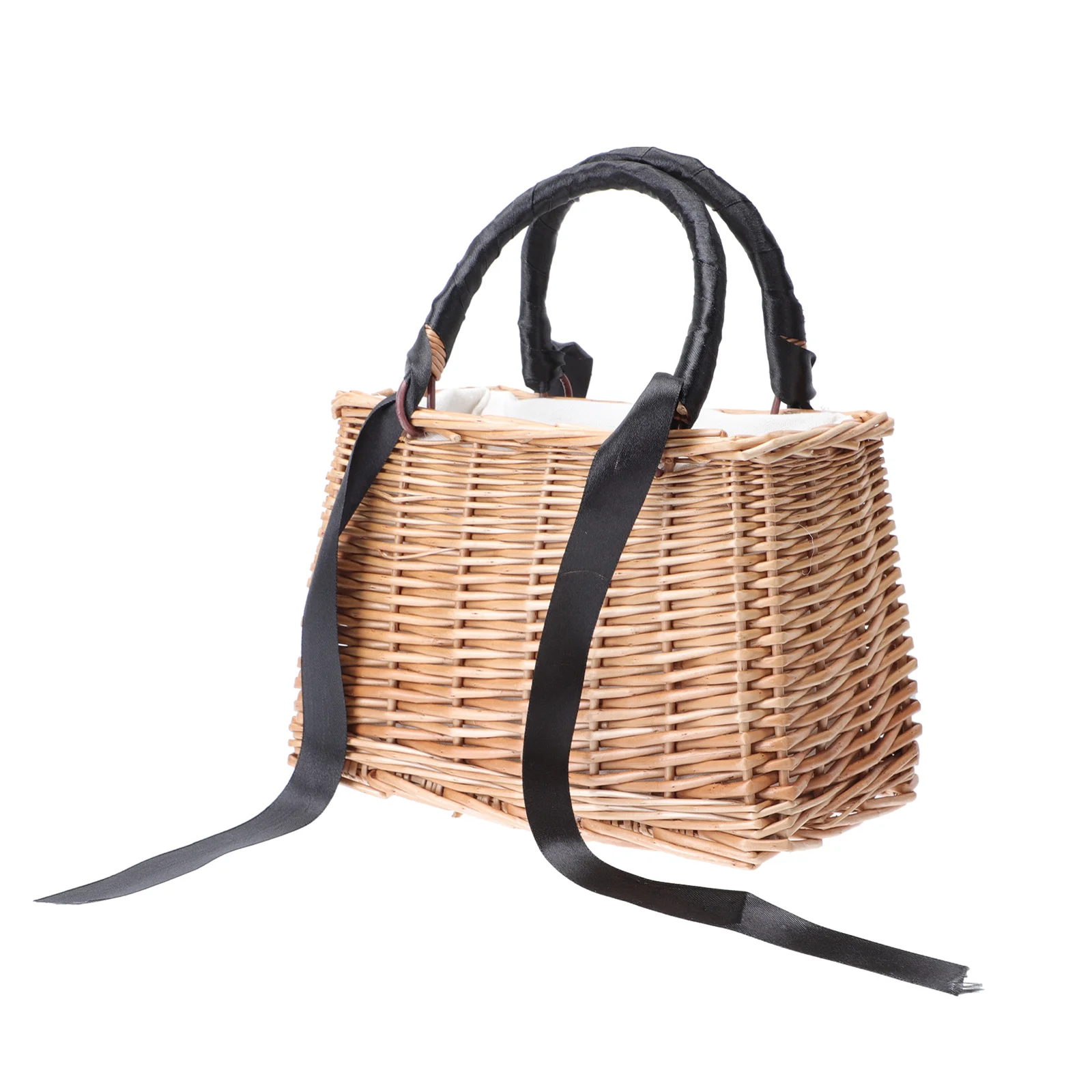 

Rattan Flower Basket Women Cross Body Handbags Packing Gift Storage Straw Organizer Wedding Container Cotton Miss