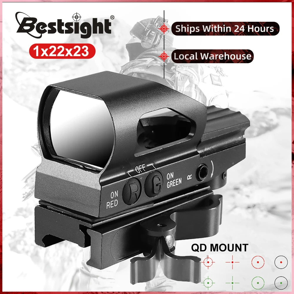 Bestsight 1x22x33 охотничий оптический прицел с красной точкой Коллиматорный для