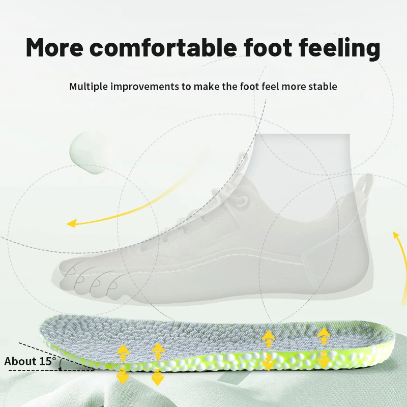 Popcorn Sport Insoles for Shoes Deodorant Shock Absorption Breathable Soft Sole for Men Women Running Care Orthopedic Insole