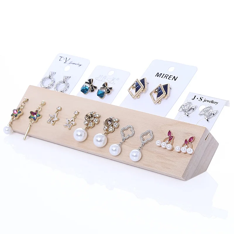 Fashion Wood Jewelry Display Necklace Charms Jewelry Display Tray Pendant Earrings Card Style Pendant Display Card