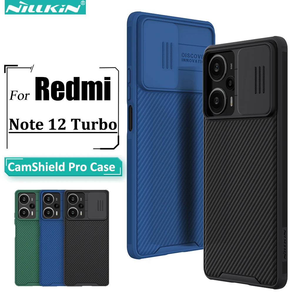 

Nillkin for Xiaomi Redmi Note 12 Turbo Case, CamShield Pro Case with Slide Camera Cover Protector Hard PC+TPU Cover