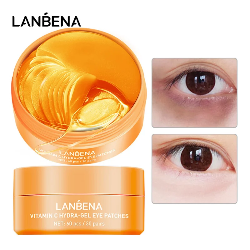 

Коллагеновая маска для глаз LANBENA, патчи для глаз, уход за кожей, средство против старения ретинола VC, удаление темных кругов и мешков под глазами