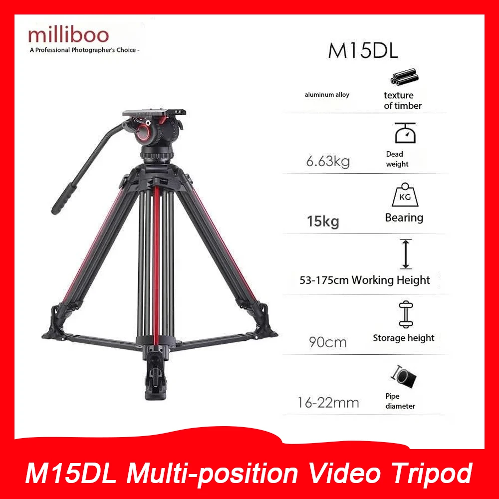 Miliboo M15DL Многопозиционный штатив для видеокамеры Штатив кино-видео съемки DSLR
