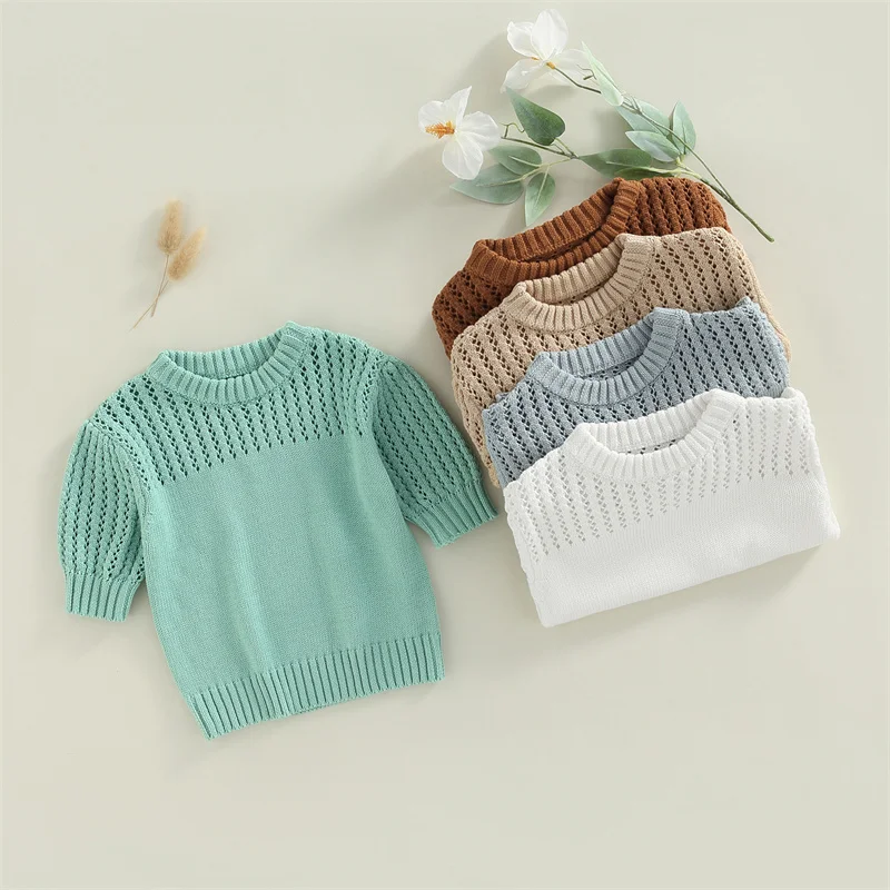 

Свитер детский однотонный с круглым вырезом и длинным рукавом, на Возраст 3-4 года