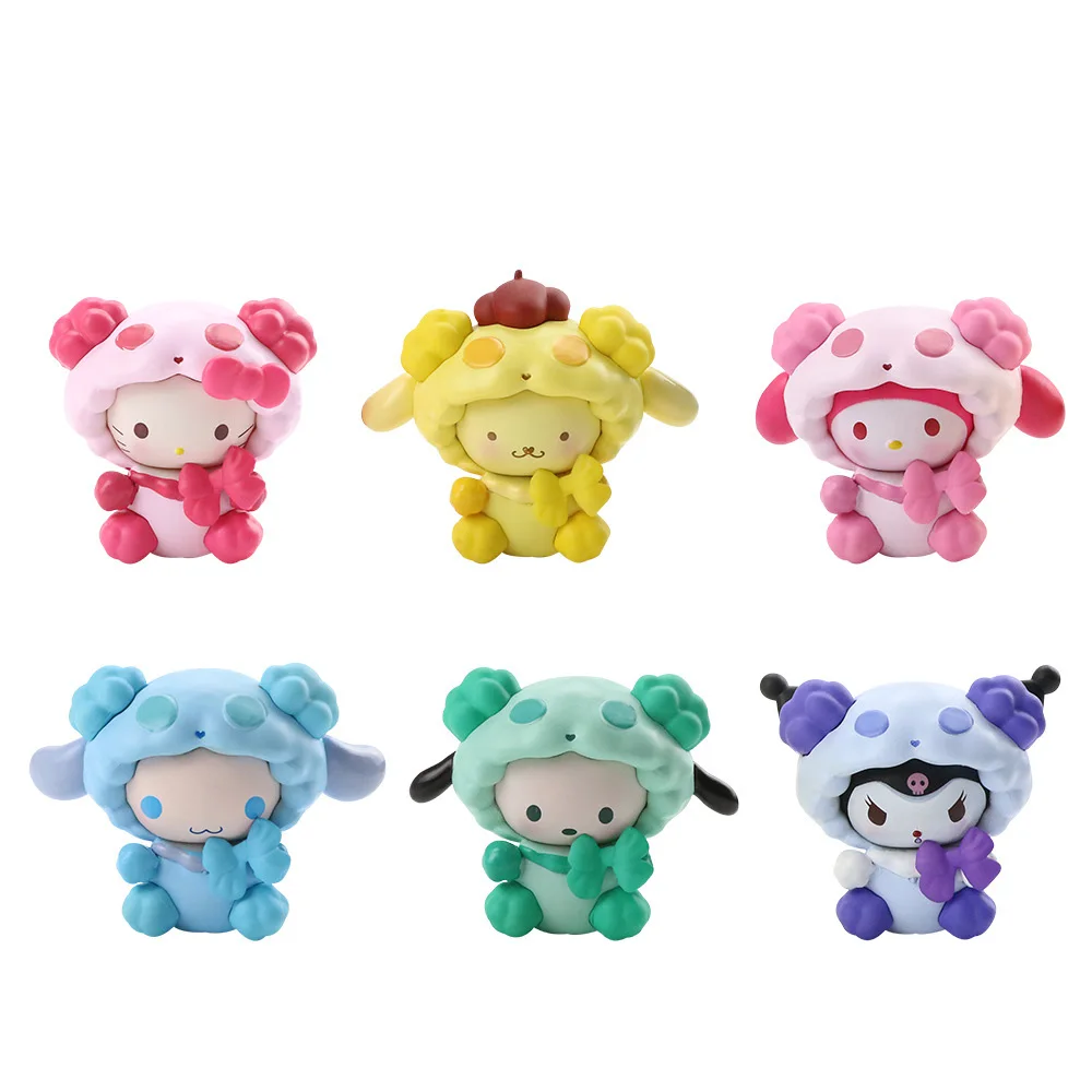 

Аниме Sanrioed My Melody Kuromi Cinnamoroll Kt Cat экшн-фигурки Kawaii ПВХ модель куклы ручной работы игрушка подарок орнамент подарки