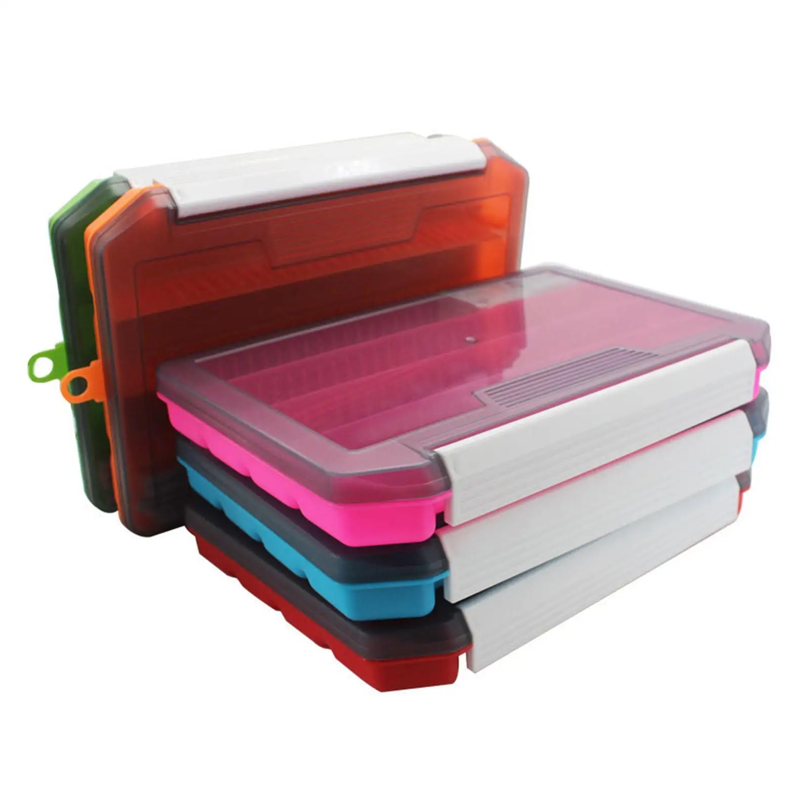 

Fishing Tackle Box Lure Storage 14 Compartments Double Sided Open Case Strength Container Baits for Carp Fishing Gear Pesca