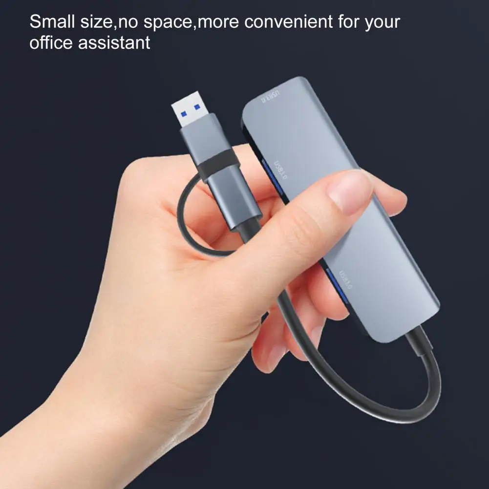 

USB-разветвитель 4-в-1, 5 Гбит/с, Type-C, 4 порта USB 3,0