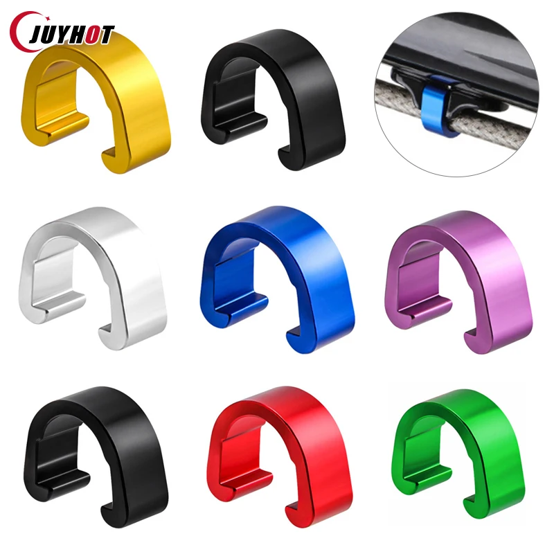 

10 шт. велосипедная Пряжка из алюминиевого сплава типа C, тормозной трос переключения передач, трос переключателя передач, трос-клипсы для велосипеда, фиксированные зажимы