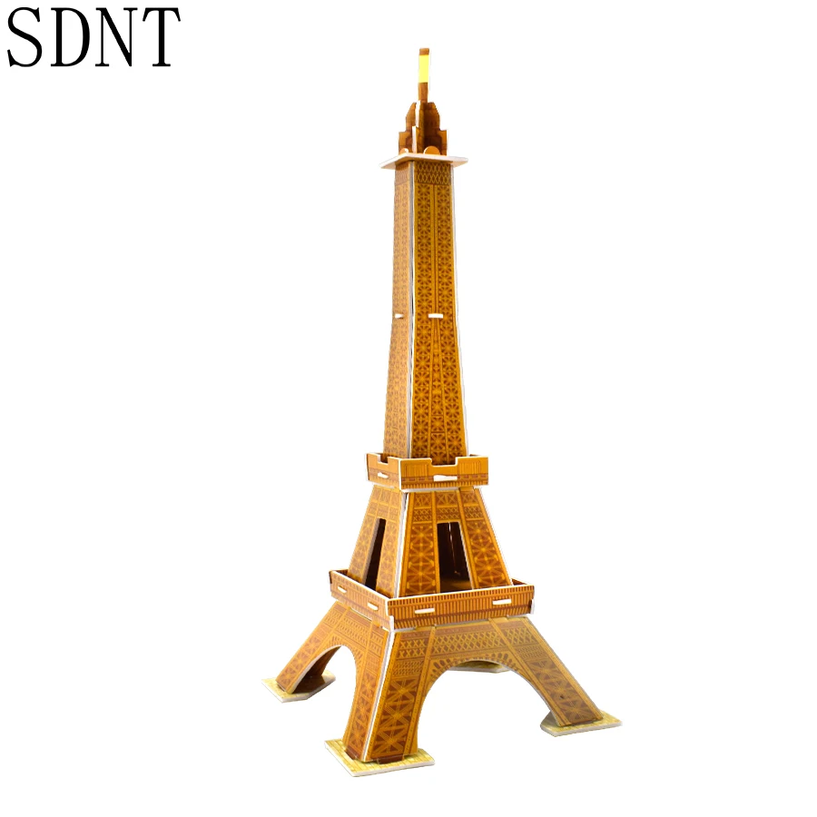 

Cardboard 3D Building Puzzle Model Toys for Children Eiffel Tower World Attractions DIY Assembly Paper Model Kits Toy Kid's Gift