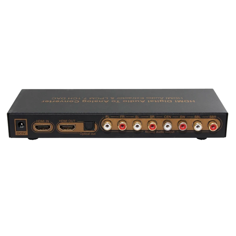 

LPCM HDMI-совместимый аудиоконвертер 7,1 HDMI-совместимый аудиосплиттер Оптический RCA выход штепсельная вилка европейского стандарта