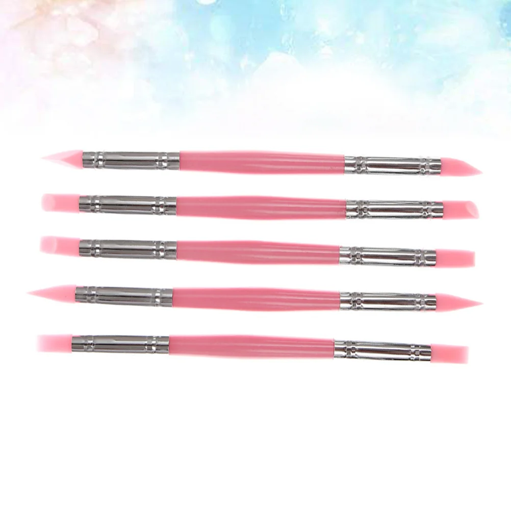 

5pcs Carving Pen Premium Durable Practical Soft Silicone Pen Clay Rubber Pen Clay Carving Pen Pottery Carving Pen