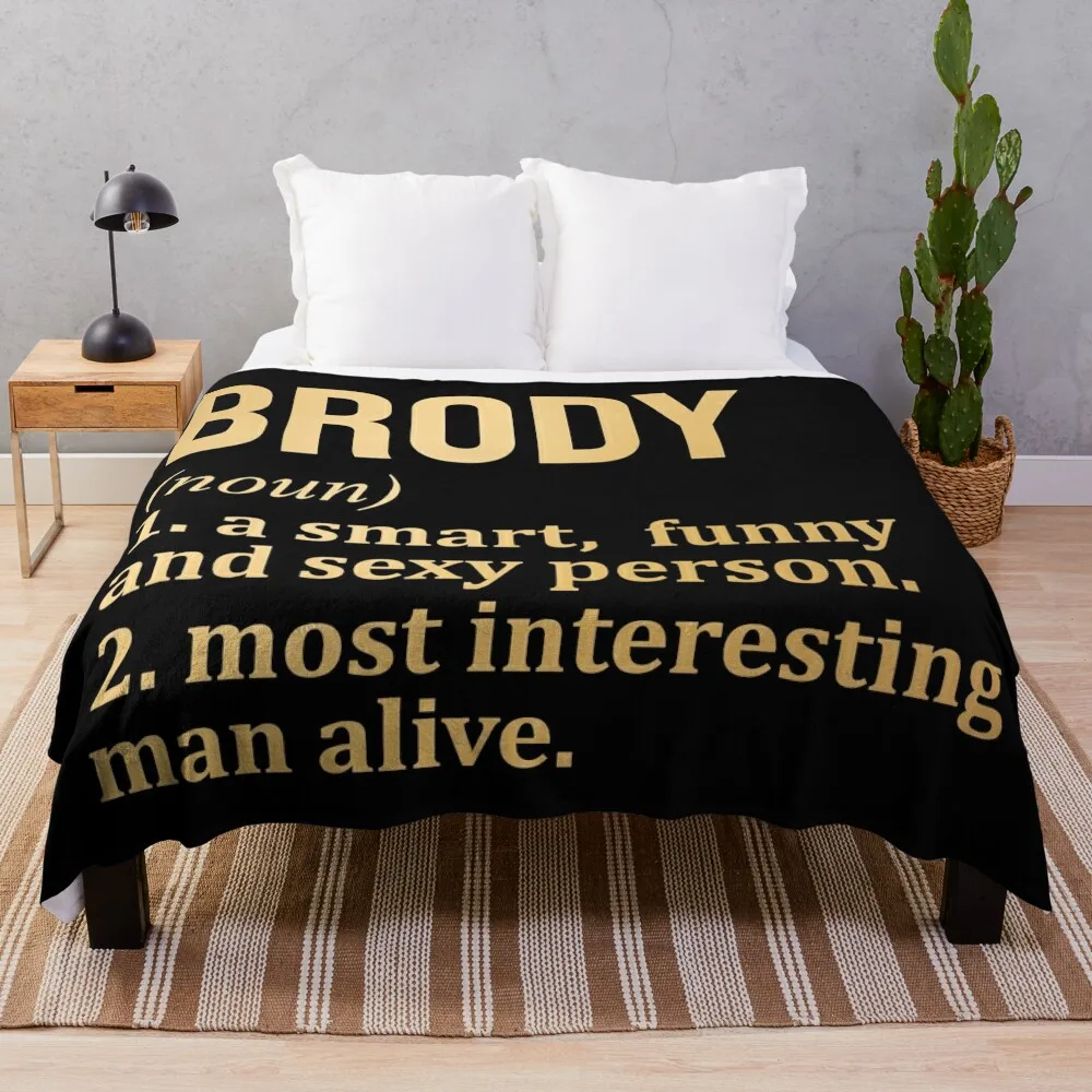 Brody Name Definition in Gold Плед Постельное белье Путешествия Одеяла